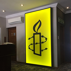 Perspex cutouts onto lightbox signage, Johannesburg